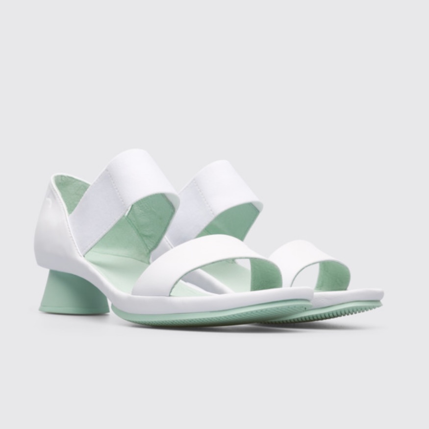Camper White And Mint Heels